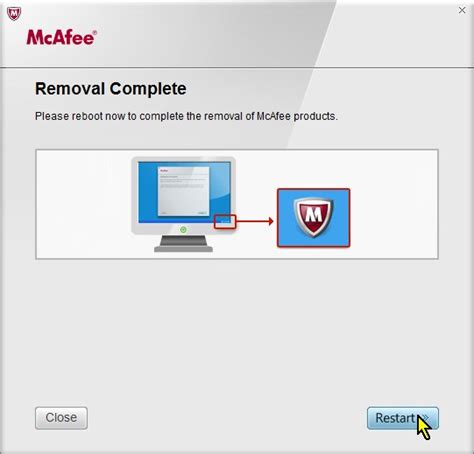 remove all mcafee components.